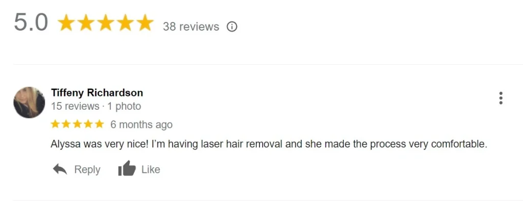 Customer Testimonial 3 - Laser Hair Removal