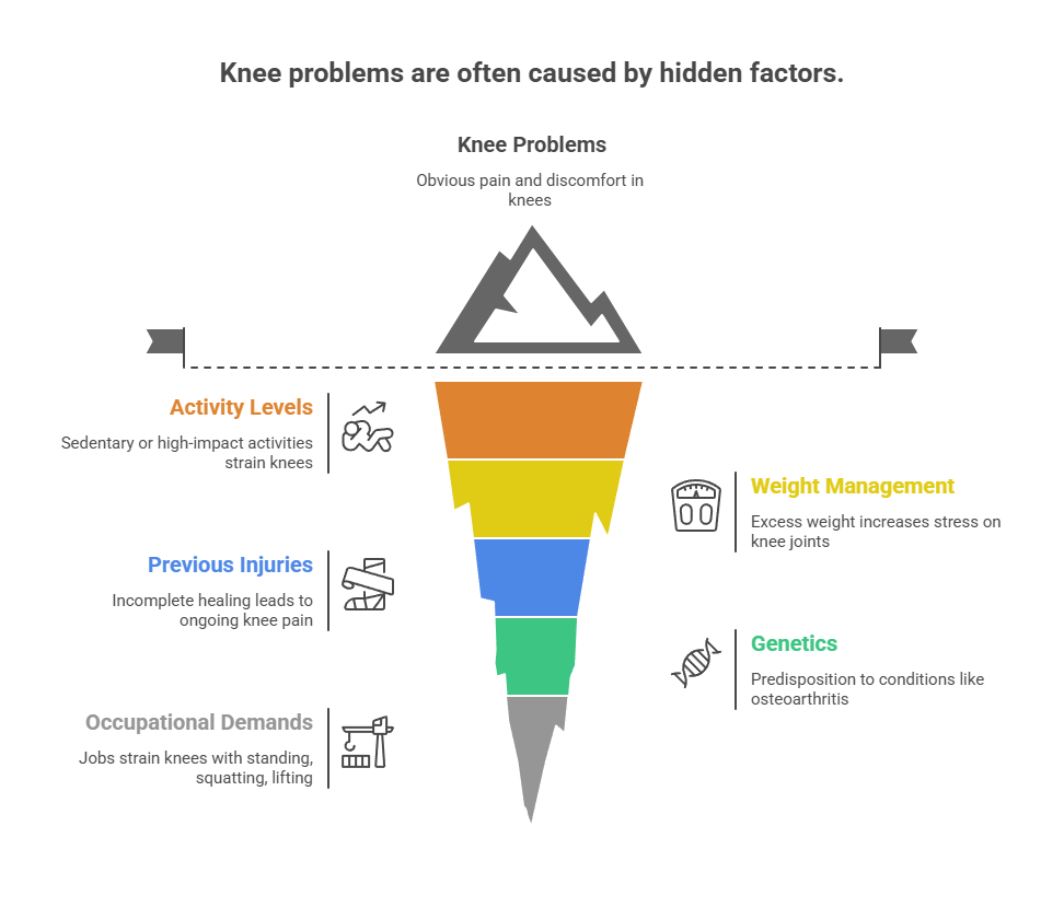 How Lifestyle and Aging Contribute to Chronic Knee Pain Causes Waters Edge Medical Clinic How Lifestyle and Aging Contribute to Chronic Knee Pain Causes